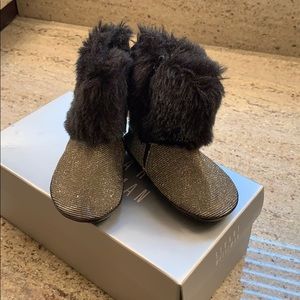Stuart Weizmann baby fur trim boots